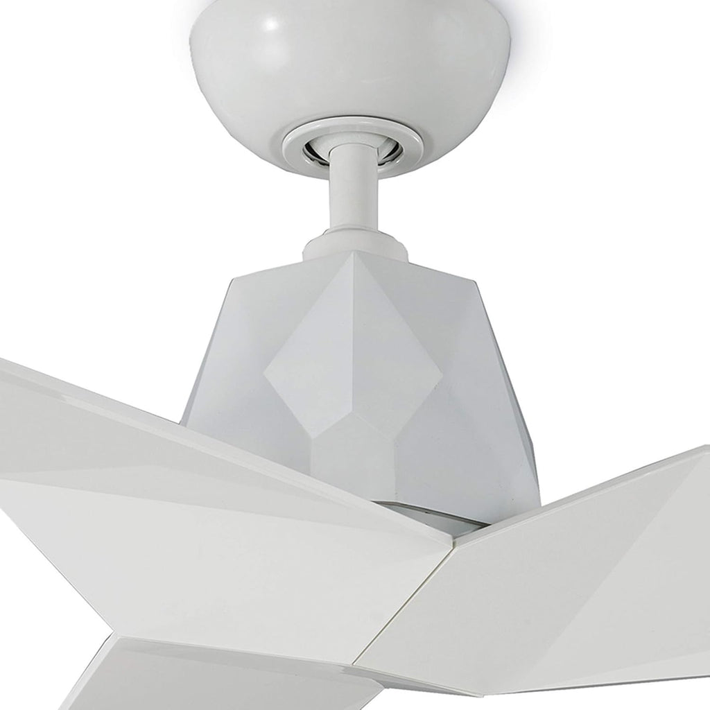 Modern Forms Vortex Smart Indoor and Outdoor 3-Blade Ceiling Fan 60in Gloss White with Remote Control works with Alexa, Google Assistant, Samsung Things, and iOS or Android App