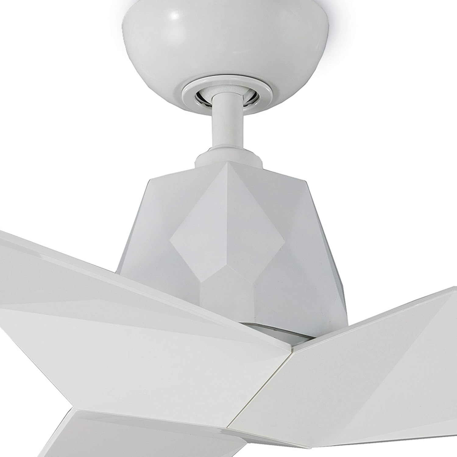Modern Forms Vortex Smart Indoor and Outdoor 3-Blade Ceiling Fan 60in Gloss White with Remote Control works with Alexa, Google Assistant, Samsung Things, and iOS or Android App