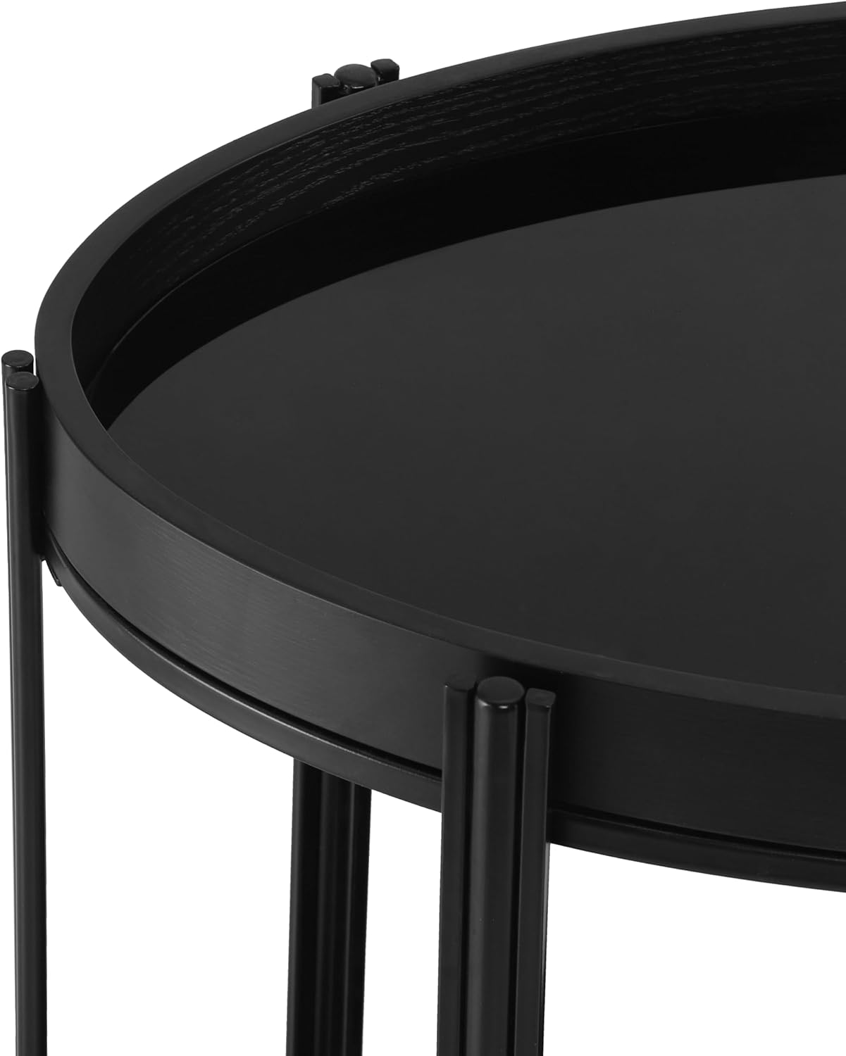 Christopher Knight Home Liz Bar Cart with Wheels, Oval Serving Cart with 2 Tempered Glass Shelves for Home Bar/Kitchen, 2 Tier Storage Drink Trolley, Beverage Cart with Metal and Wood Frame, Black