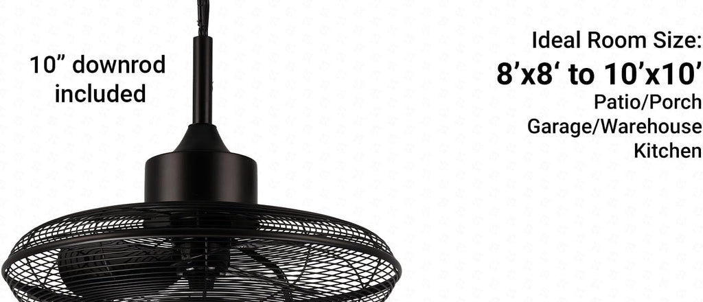 Wynwood QL11191BK 20-Inch Markham Wet Rated Ceiling Fan, Matte Black, Outdoor Ceiling Fan with 3-Way CCT LED Light, 3-Speed Remote Control, All-Weather ABS Blades
