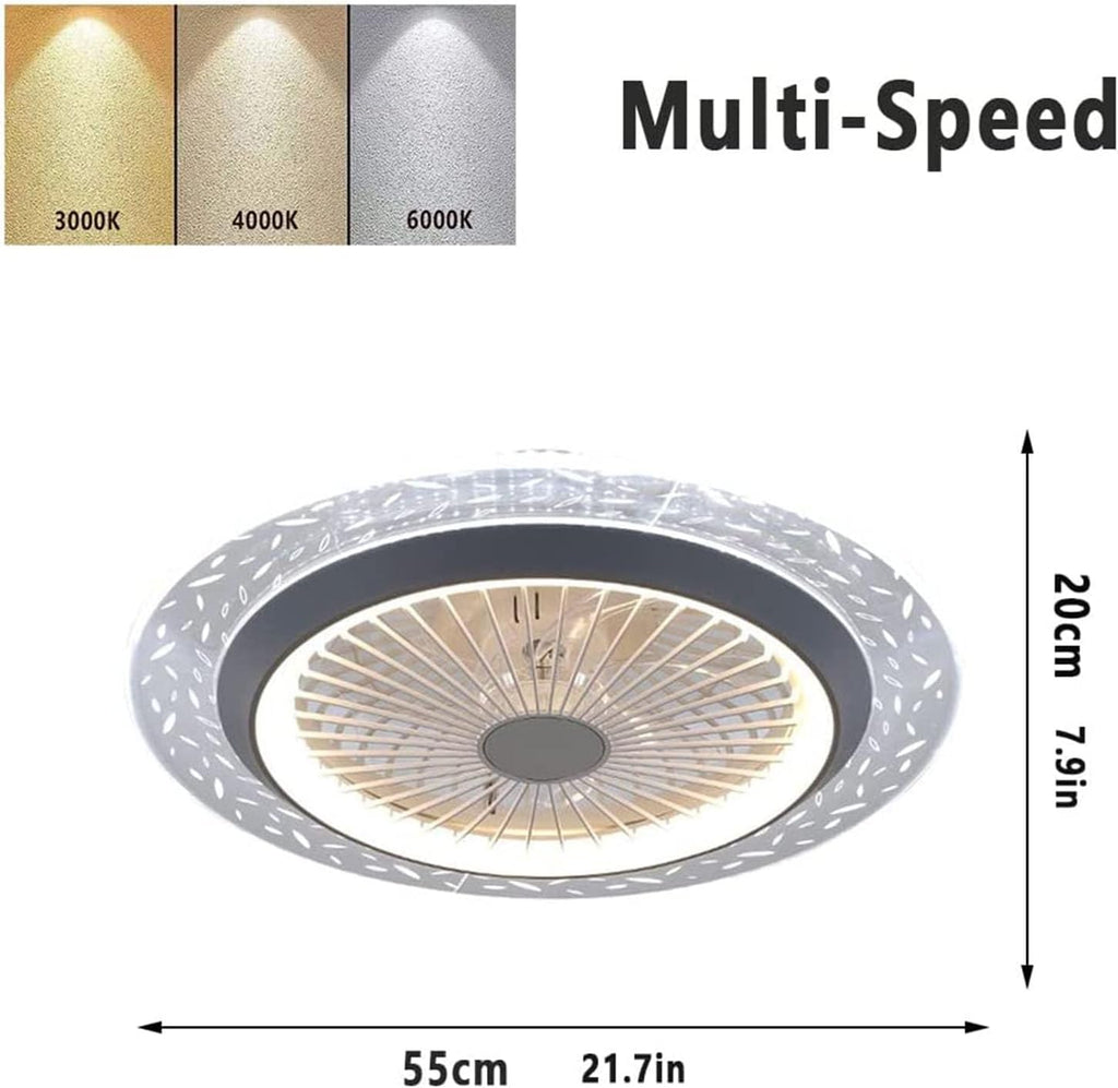 Ceiling Fan Light Ceiling Fan Light Dimmable Ceiling Fan Lamp Enclosed Mute Pendant Light Fan Retro Led Lighting Ceiling Light Fixtures Elegant and Practical