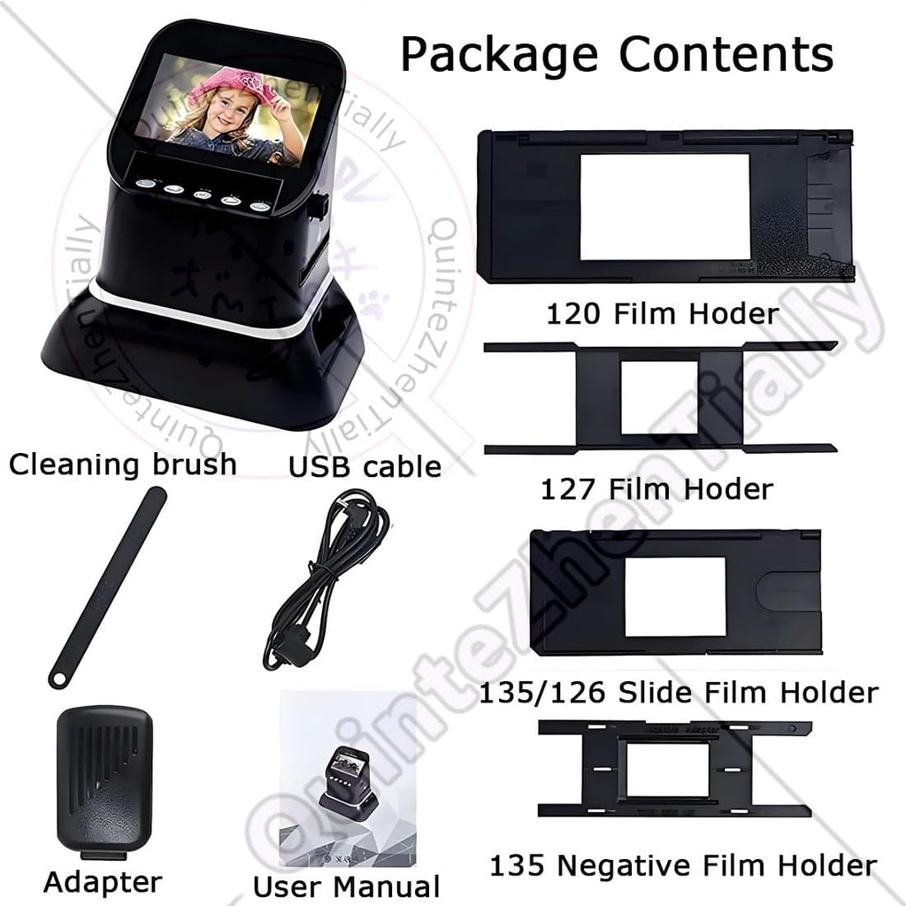 4.3' LCD All-in-One Digital Converter,High Resolution Film Slide Scanner,22 Mega Pixels Negative Photo Scanners,with 128mb Memory for Old Photo Slides & Films