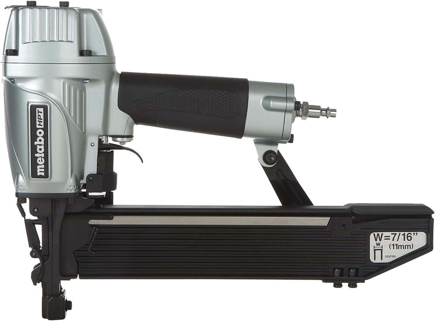 Metabo HPT 7/16' Standard Crown Stapler, Pro-Preferred Pneumatic Power Nailers, Construction Tool for Roof Decking & Subfloor Install, 16 Gauge Power Stapler, 1' to 2' Crown Staples, N5008AC2