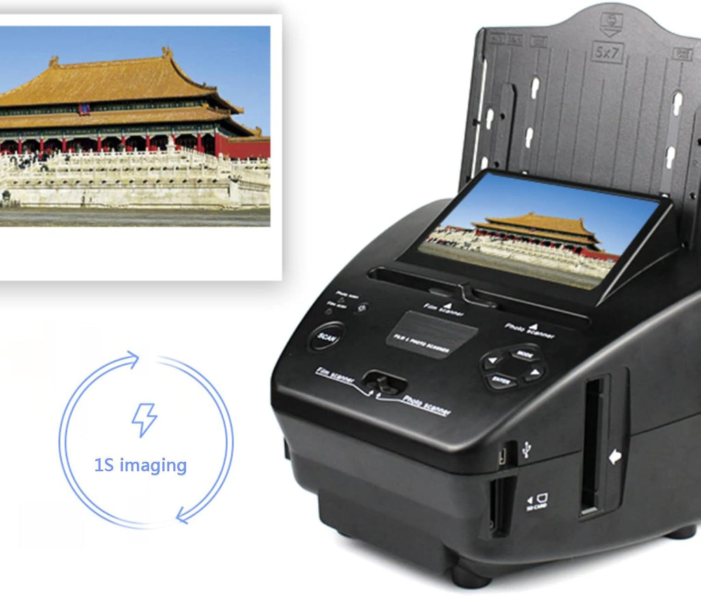 Digital Film Scanner, 22MP All-in-1 Film & Slide Scanner, with 5' LCD Screen, Converts 35mm/135 Slides & Negatives Film, Photo