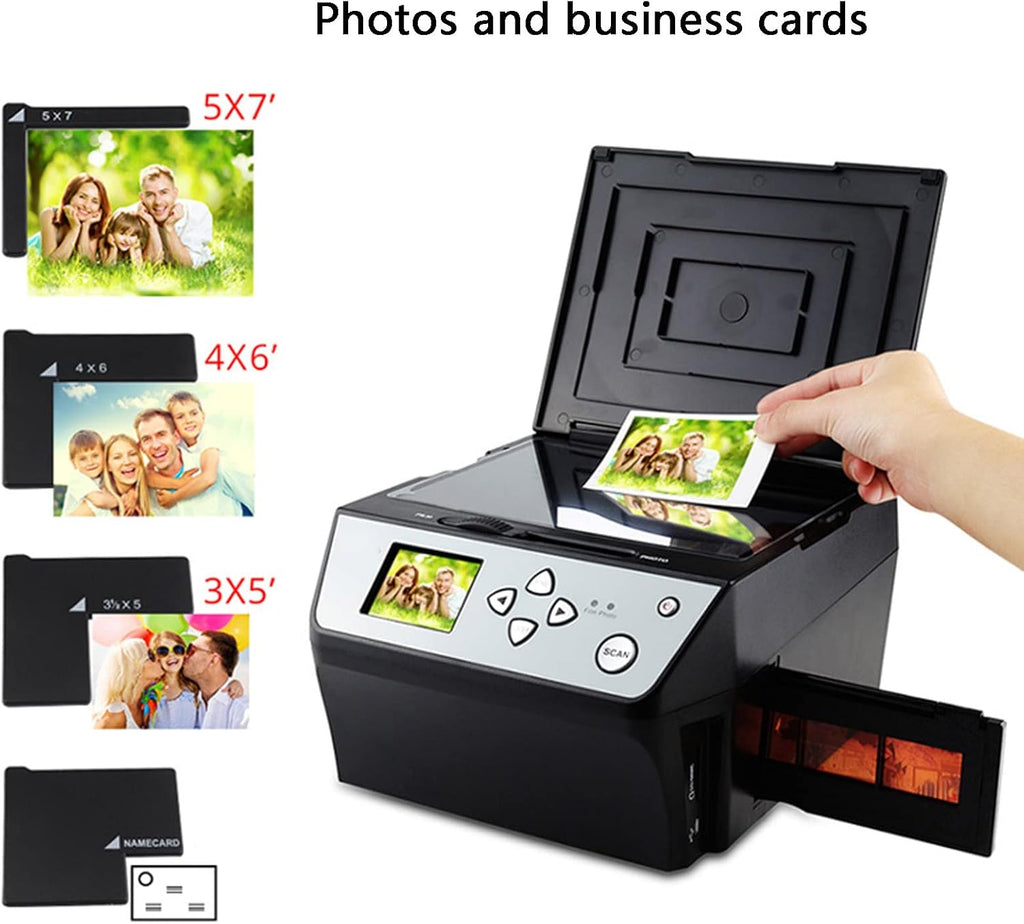 22MP Film & Slide Photo Scanner, High Resolution Film Scanner, Converts 35mm 135 110 126 /Slides/Negatives to Digital JPG Photos, USB Powered