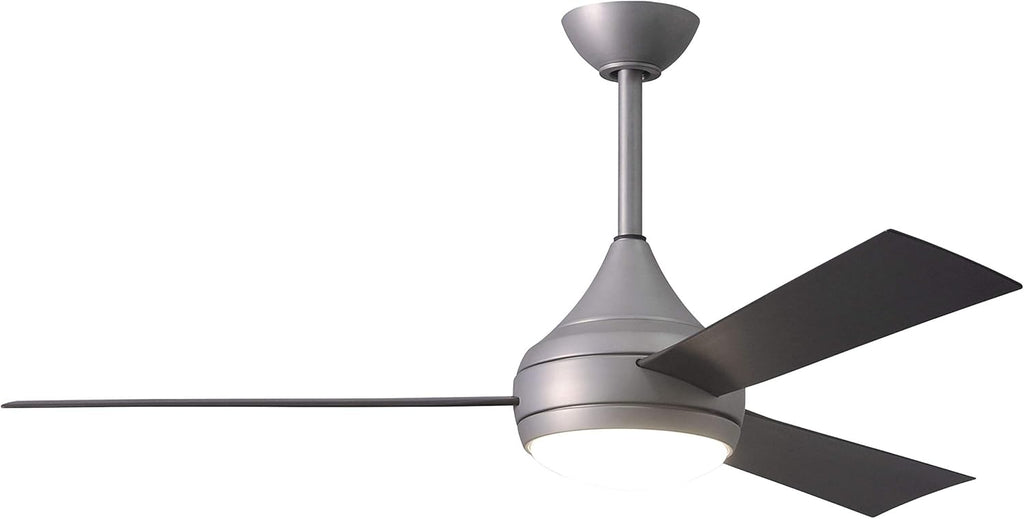 Matthews DA-BS-BB Donaire Outdoor Wet/Salt Water Rated 52' Marine-Grade Coastal Ceiling Fan with LED Light & Remote, Brushed Stainless with Brushed Bronze