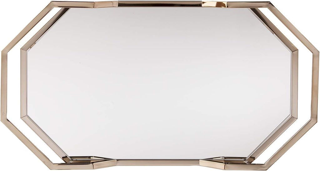 SEI Furniture Ari Art serving cart, Champagne with mirror (AMZ1102ZH)