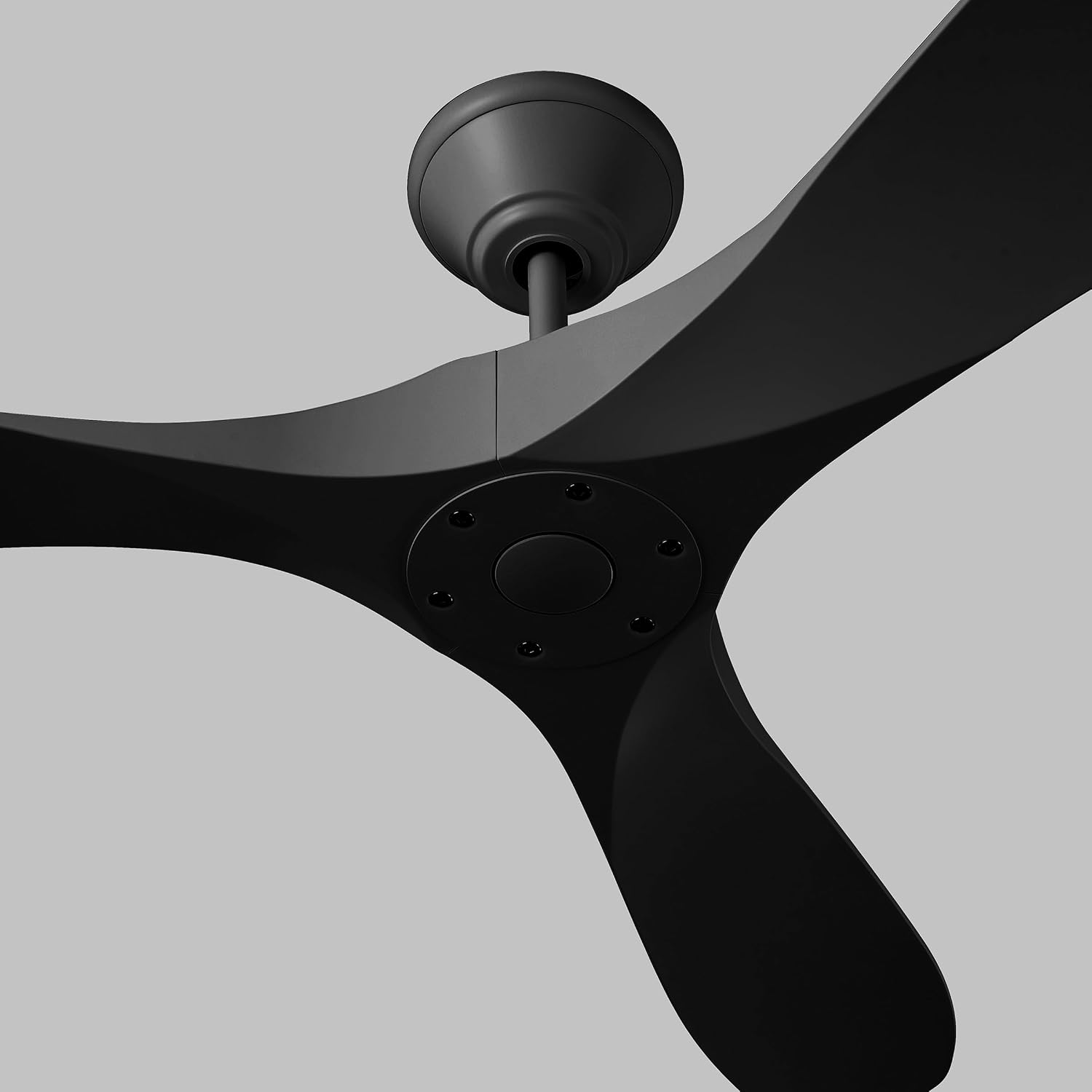 Generation Lighting 3MGMR60MBK-V2 Maverick Coastal Ceiling Fan with Remote Control, Wet Rated Indoor Outdoor Fan, High CFM with 3 Blades, 6 Speeds (Midnight Black with Midnight Black Blades, 60-Inch)