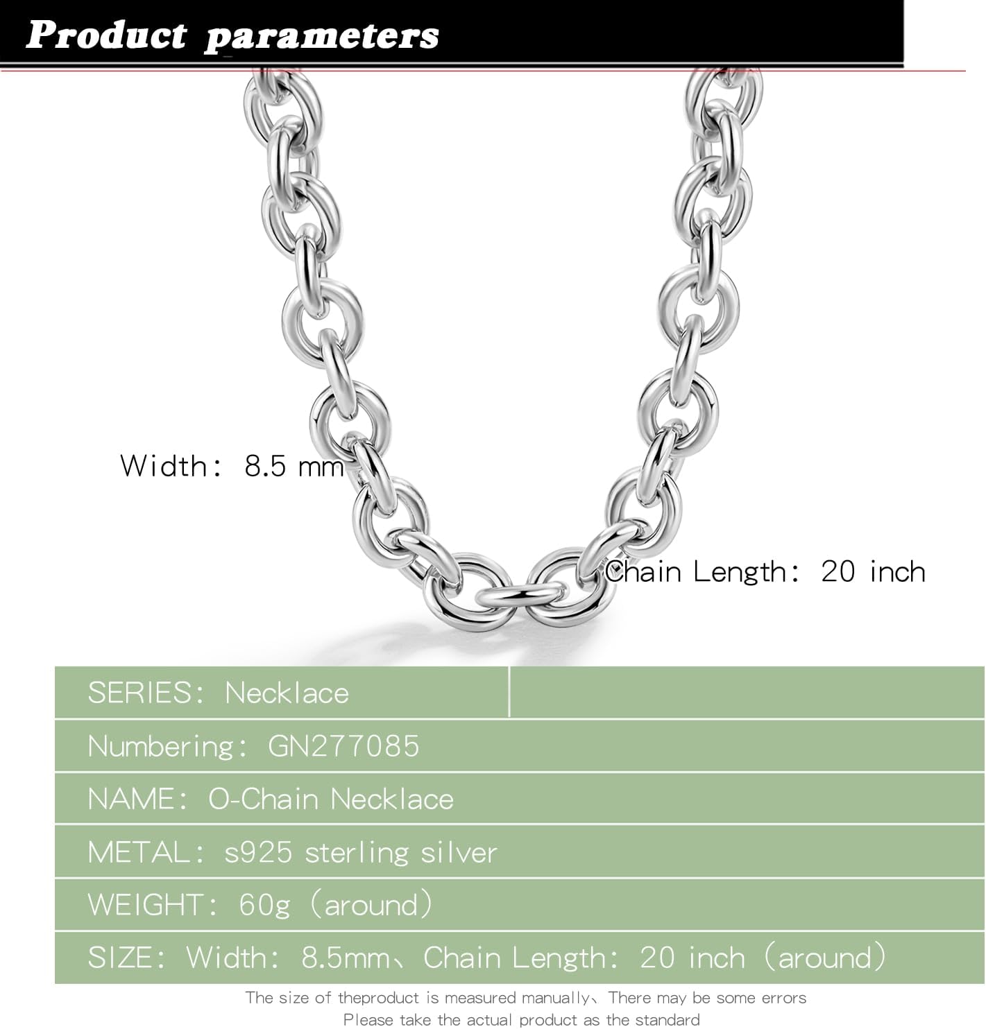 Dankadi 925 Sterling Silver Classic Round Cable Wire Link Necklace Men Cuban Curb Oval Belcher Link Chain Choker 16 to 30 in For Women 24k Gold Plated Jewelry Gift (8.5MM Silver, 22 inch)