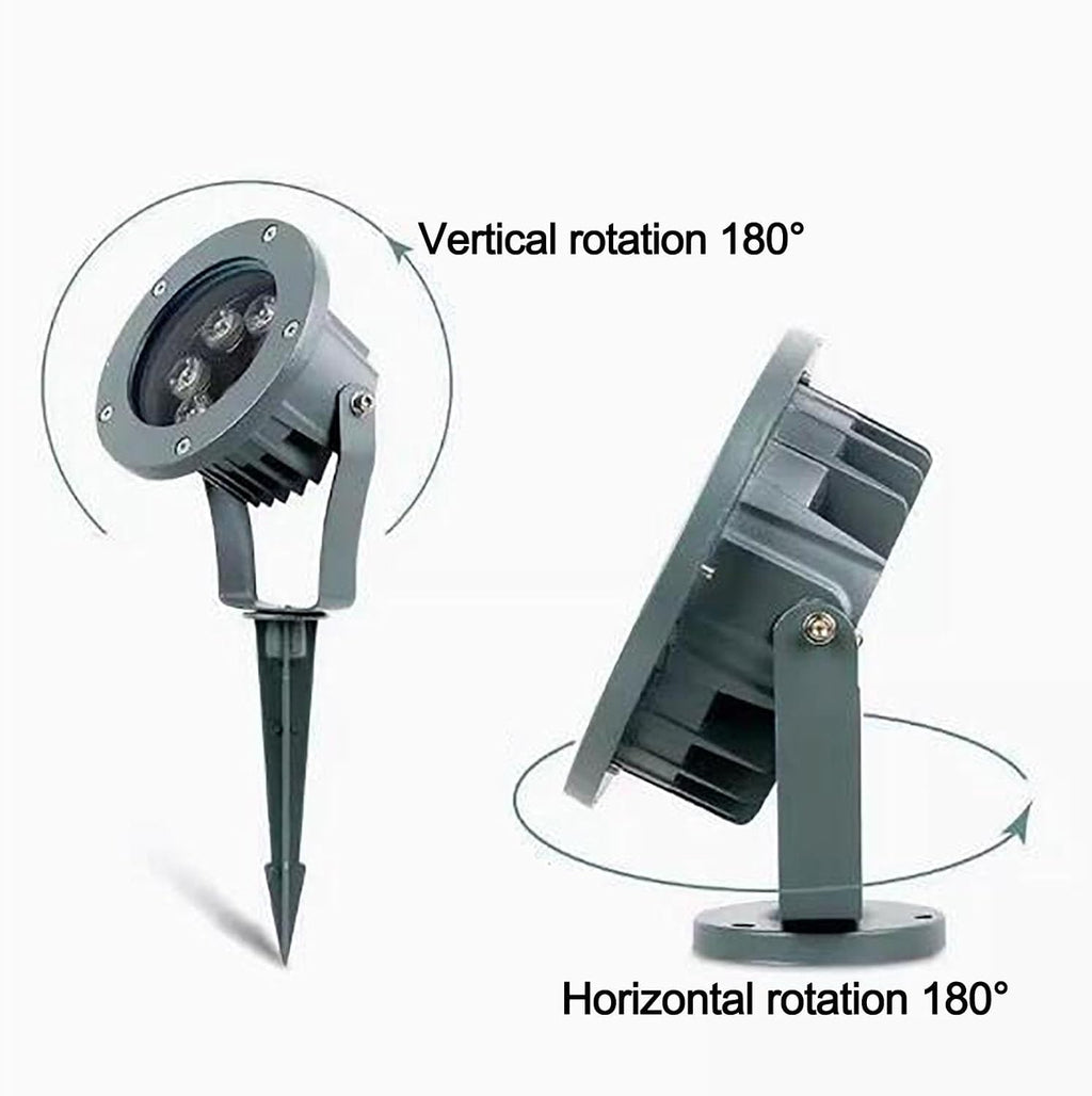 Tree Spotlight LED Beam Spotlight - Round Outdoor LED Flood Light, AC 110V IP65 Waterproof Triple Plug-in Tree Lamp, Garden Courtyard Greening Lawn Projection Tree Landscape Spotli