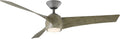 Modern Forms Twirl Smart Indoor and Outdoor 3-Blade Ceiling Fan 58in Graphite Weathered Wood 2700K LED Light Kit and Remote Control worksworks with Alexa and iOS or Android App