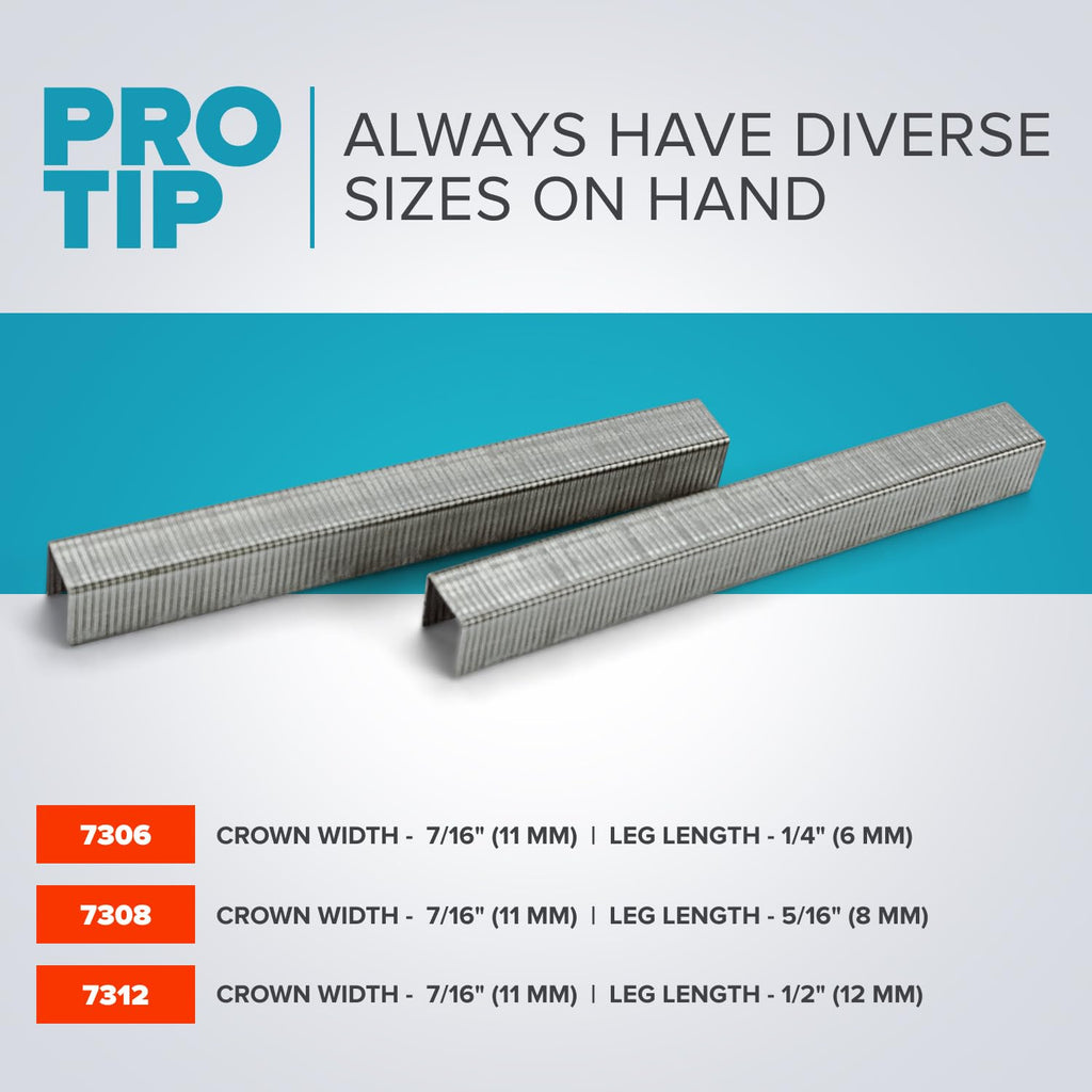 IDL Packaging Heavy Duty Staples for Plier HSP-12 - 7/16' x 1/4' x 0.04' (10 Boxes, 50000 Pcs) - Non-Rusting Stainless Steel & Zinc-Plated Steel Industrial Staples