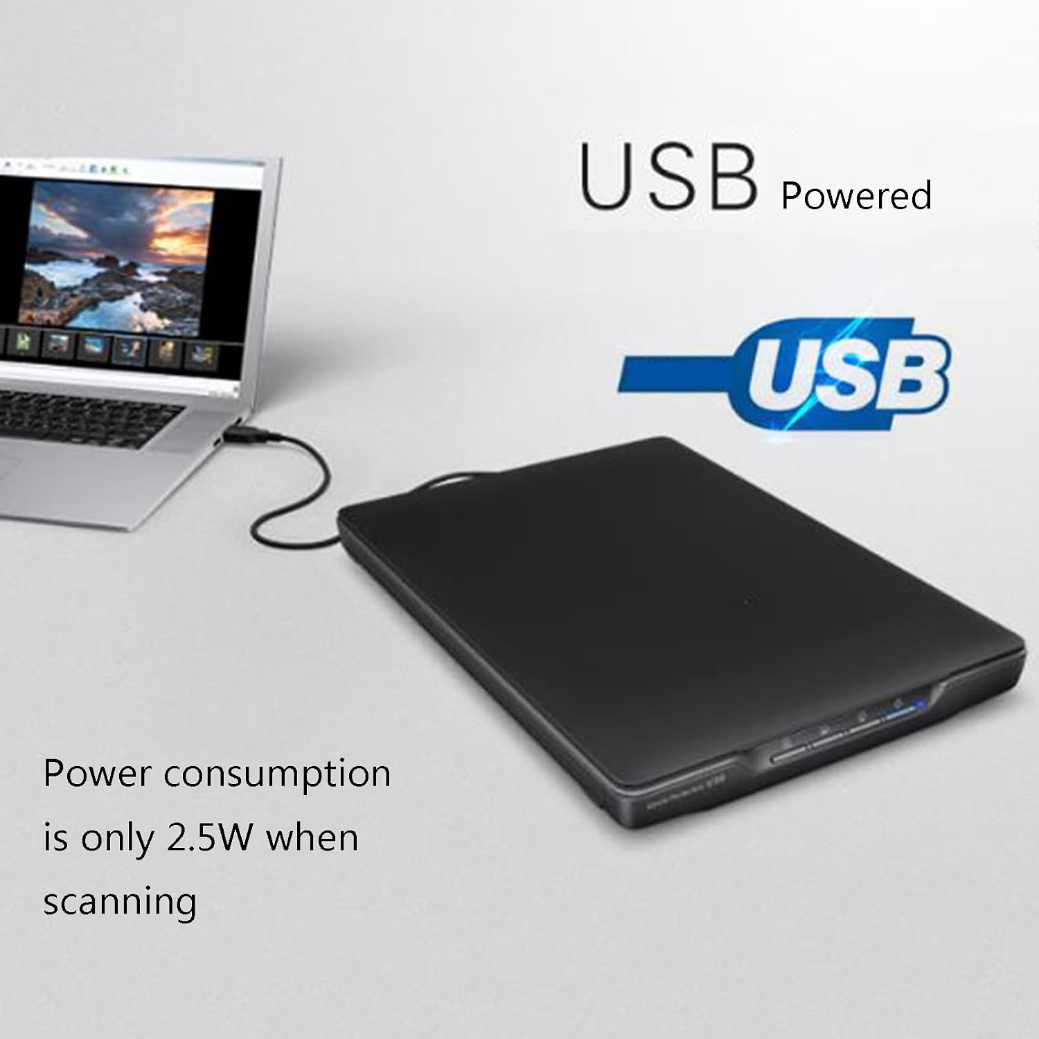 A4 Large Format Flatbed Scanner, Document & Photo & Book Scanner, Frameless, Auto-Scan, 4800 Dpi Optical Resolution, 9.9sec Fast Scan Speeds