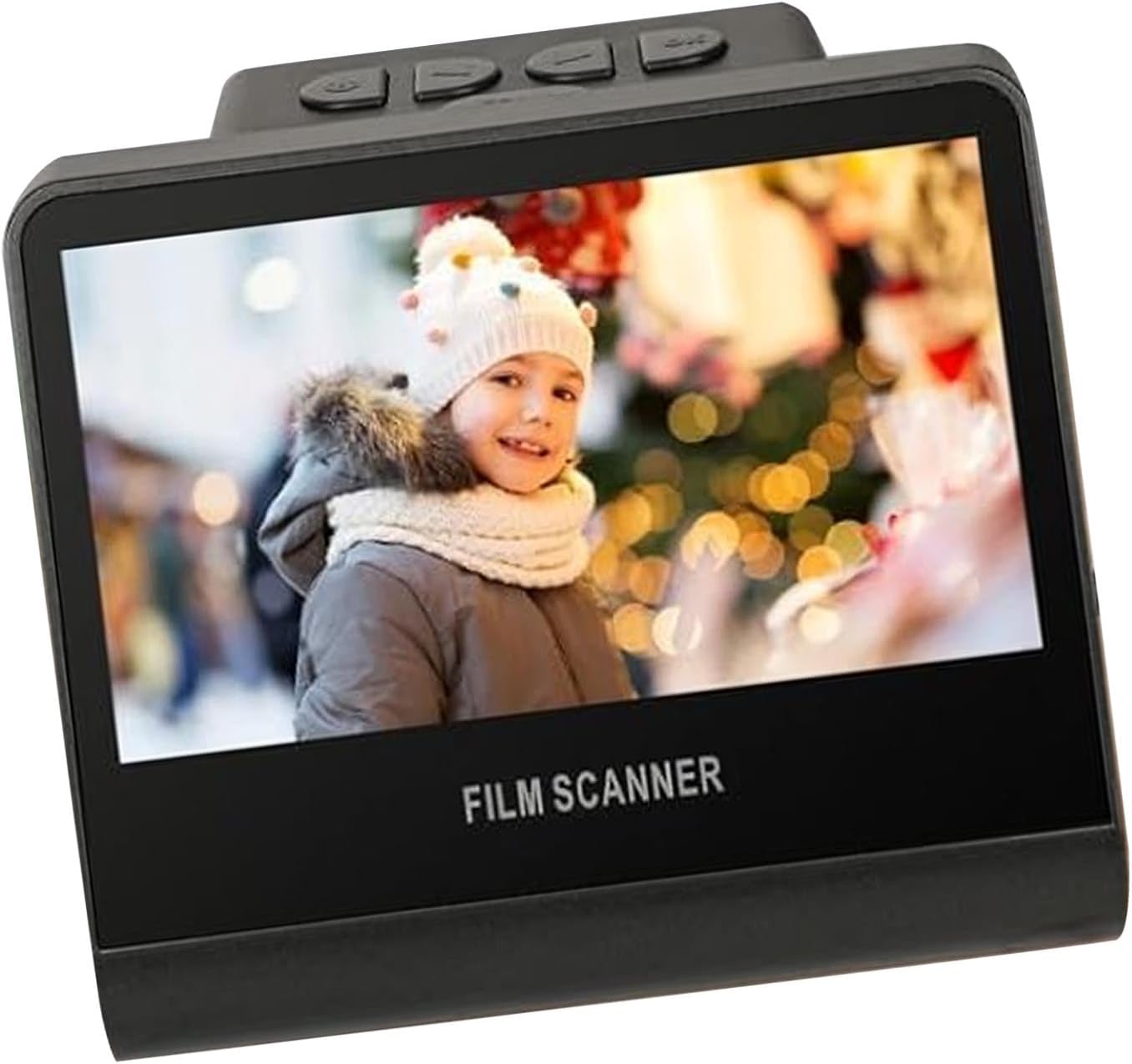 ASHATA Digital Film Slide Scanner, 22MP Film and Slide Scanner Built in 16GB Memory, Auto White Balance, Convert Negatives to Digital Photos, 5' HD LED Screen, Black