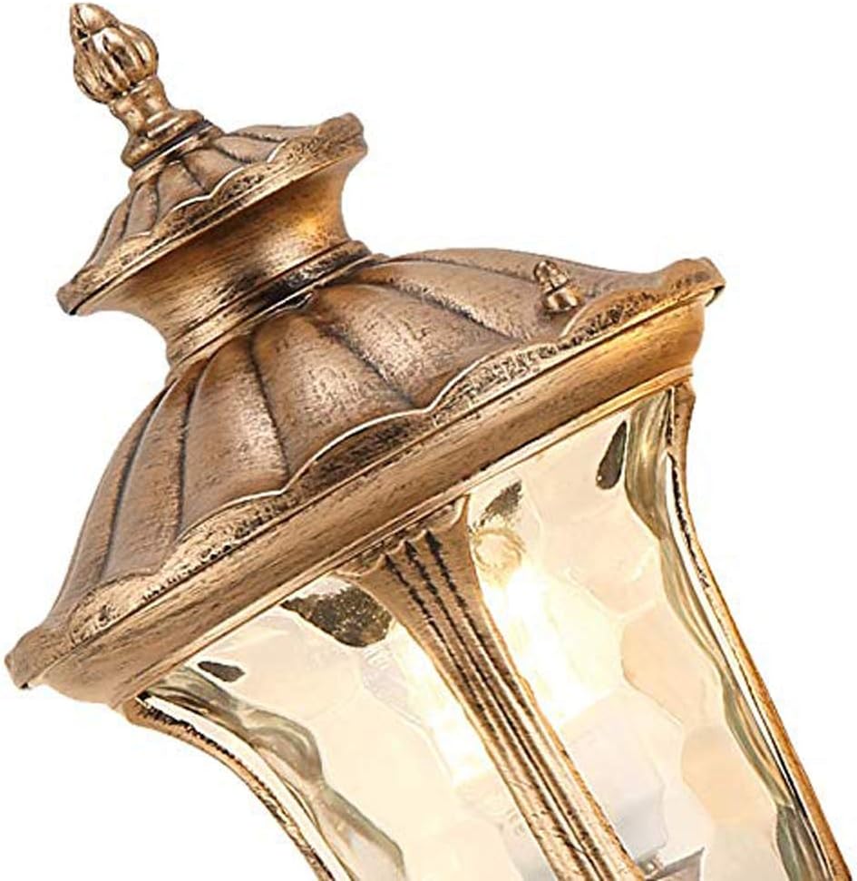 Wall Mounted Light European Waterproof IP54 Outdoor Wall Lamp Retro External Garden Glass Lantern Sconce Light Tradition Victoria Antique Balcony Corridor Landscape E27 Decor Wall Spotlights Rea