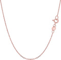 Jewelry Affairs 14k Rose Gold Cable Link Chain Necklace, 0.5mm