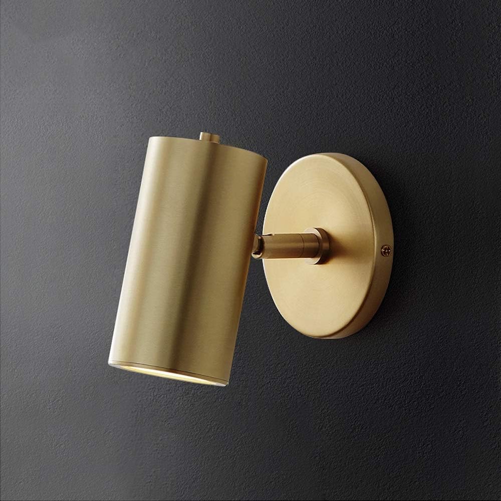 Wall Mounted Light Nordic Personality Creative Copper Wall Lamp Adjustable IP44 Outdoor Indoor Wall Light Ideal Bedside Reading Spot Lamp Waterproof Spotlight Garden Landscape Fixture Simple Bed