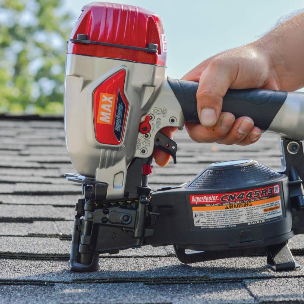 MAX USA CORP SuperRoofer CN445R3 Roofing Coil Nailer up to 1-3/4'