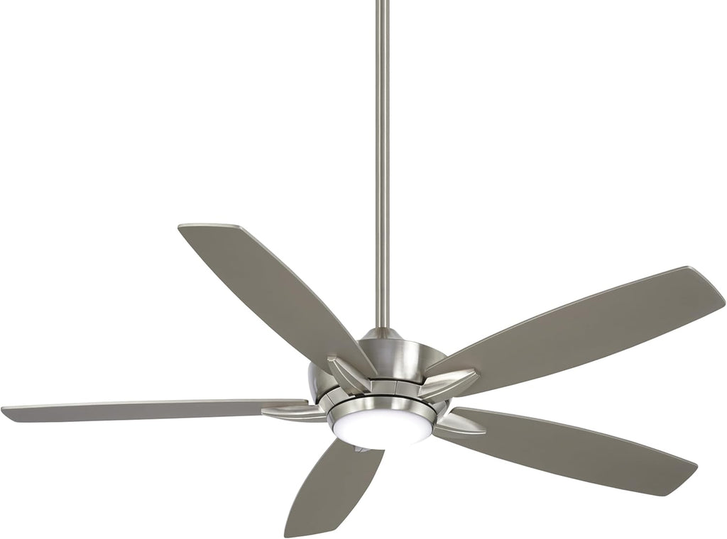 Minka-Aire F717L-BN/SL Kelvyn 52-Inch Ceiling Fan with Integrated CCT LED Light Kit in Brushed Nickel Finish