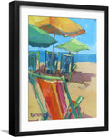ART.COM Wall Art Print Beach Days on Black Frame by Page Pearson Railsback, 17' x 21'