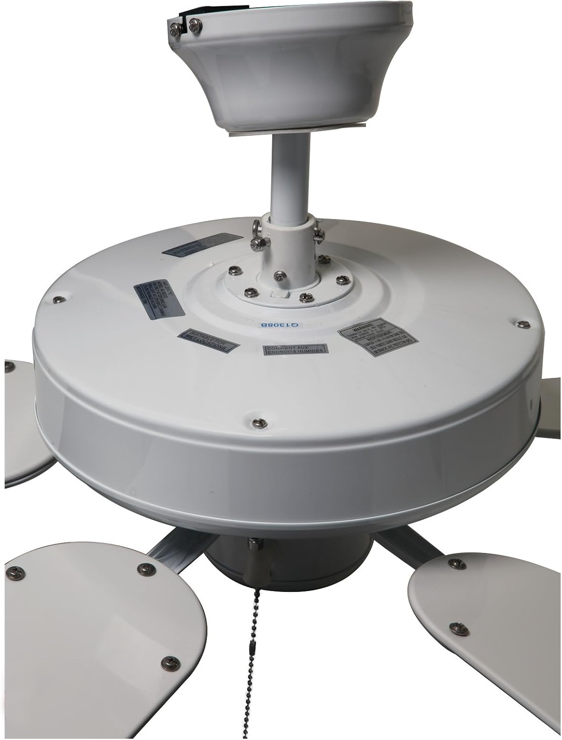 Boston Harbor CF-78092 Outdoor Ceiling Fan, 52', White