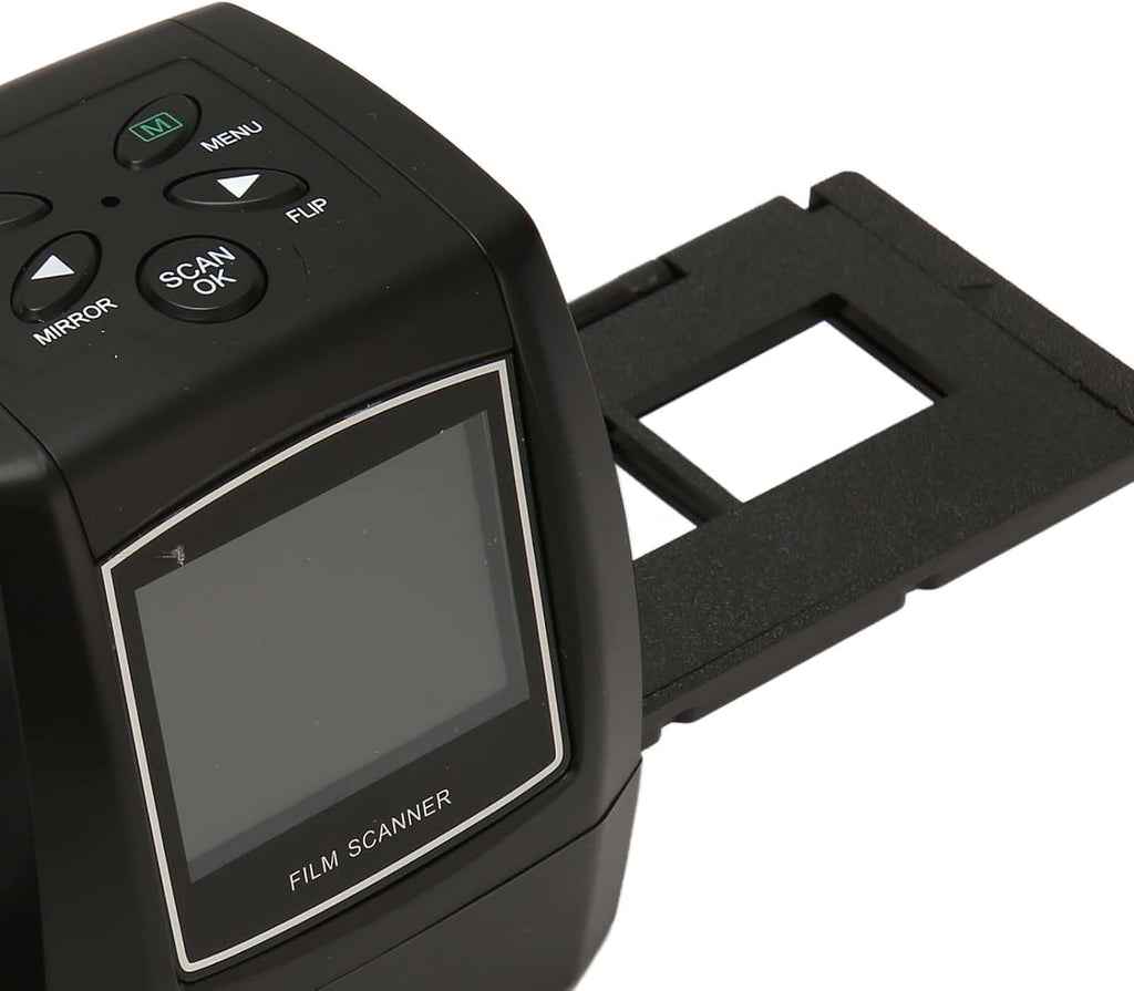 2.36inch LCD Screen Film and Slide Scanner, Film Scanner Convert 35mm/135mm Negatives & Slides to 5MP JPEG Images, Adjustable Brightness, Photo, Slide, and Negative Scanner