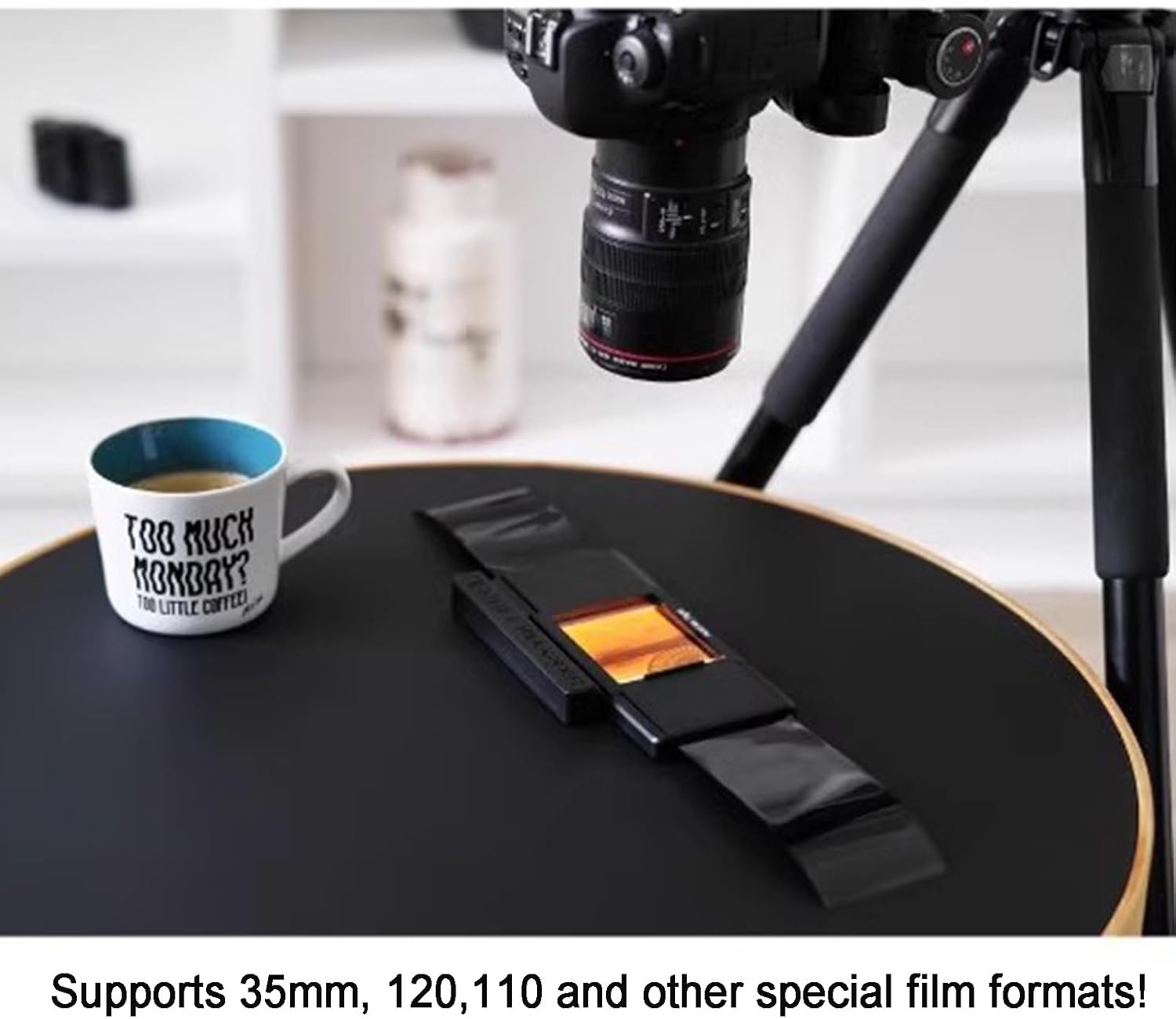 Mobile Film Scanner, 35mm & 120 Film Copying Set, with Slide Viewer Light Pad, Magnetic Film Holder, Mobile Film Digitizing Adapter Set, for Scan Old Photo to JPG