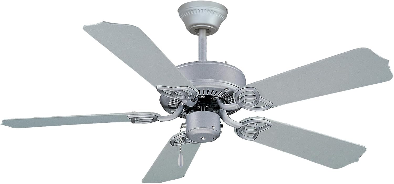 Sunset II 42-Inch 5 Blade Indoor/Outdoor Ceiling Fan, Brushed Pewter