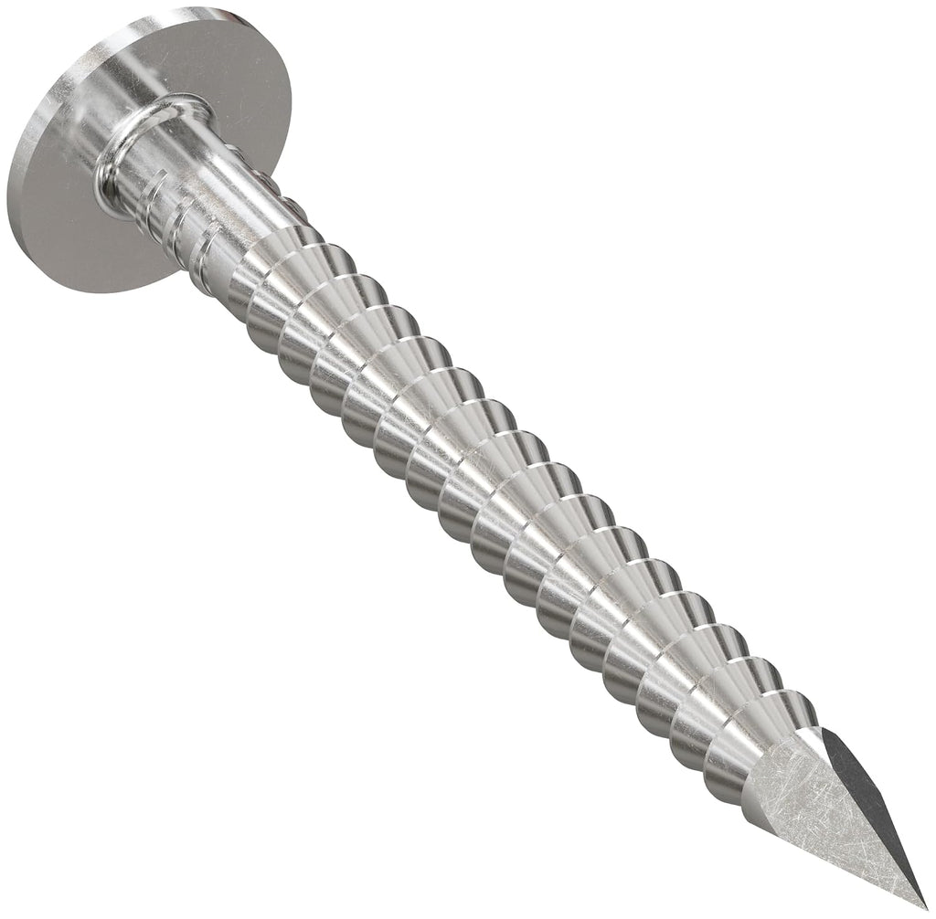 Simpson Strong-Tie S410ARNB Roofing Nail - 1-1/2 in. x 0.131 in. Annular Ring Shank Increases Withdrawal Resistance, Type 304 Stainless Steel, Diamond Point, Full Round Head (25 lb.)