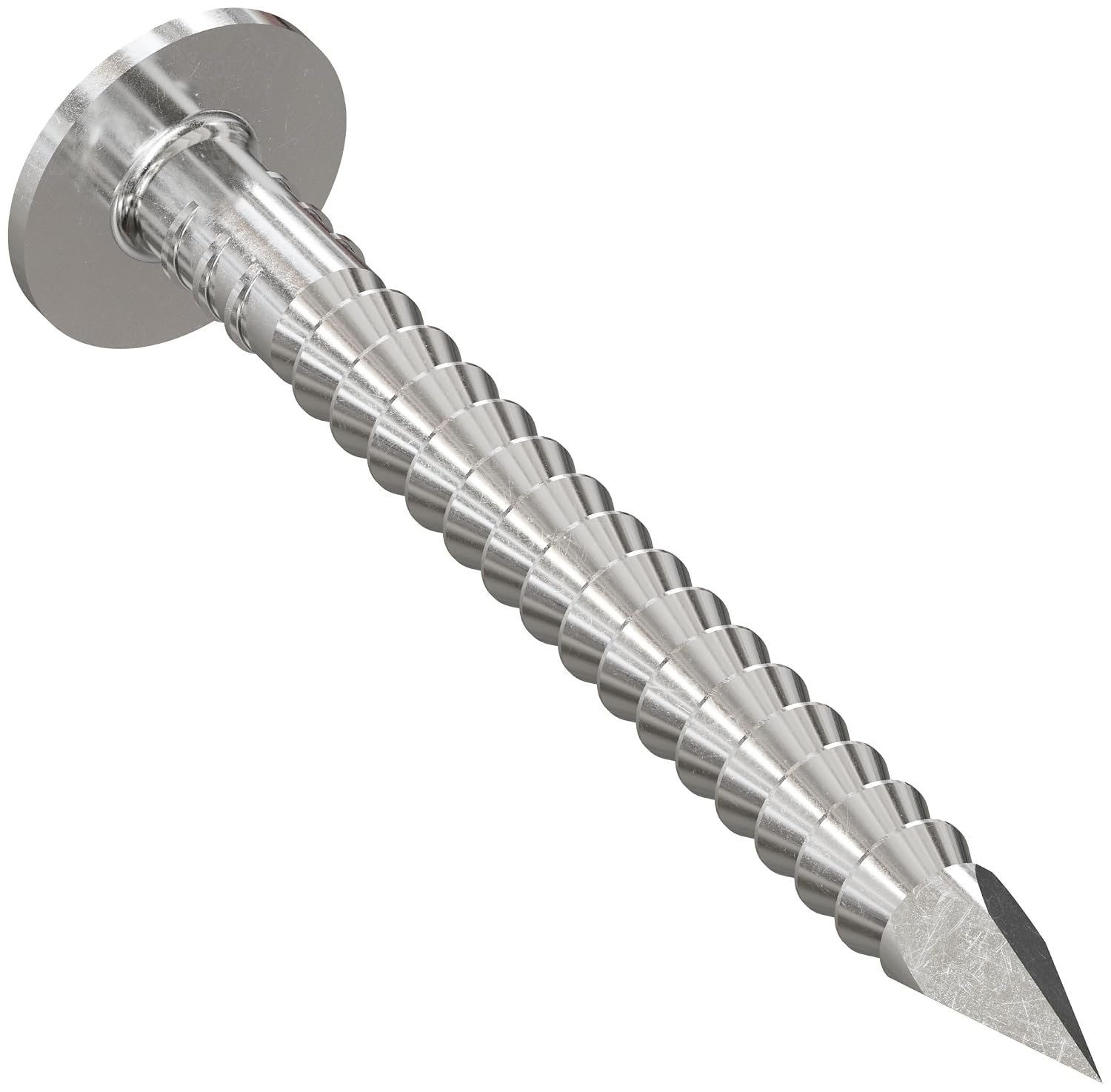 Simpson Strong-Tie S410ARNB Roofing Nail - 1-1/2 in. x 0.131 in. Annular Ring Shank Increases Withdrawal Resistance, Type 304 Stainless Steel, Diamond Point, Full Round Head (25 lb.)