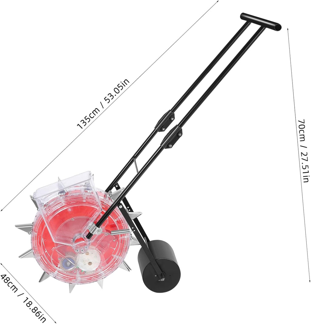 Toddmomy Hand-Push Planter Precision Roller Multi-Function Garden Tool for Sowing and Fertilizing Efficient Manual Rolling for Corn and Vegetables
