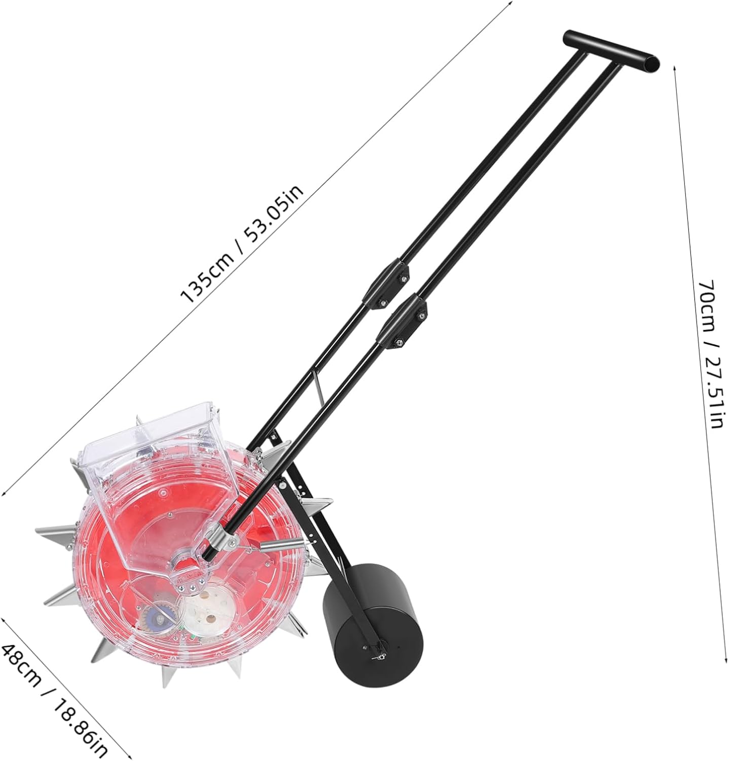 Toddmomy Hand-Push Planter Precision Roller Multi-Function Garden Tool for Sowing and Fertilizing Efficient Manual Rolling for Corn and Vegetables