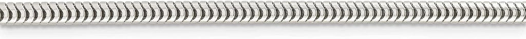 925 Sterling Silver Snake Chain Necklace - 2MM, 3MM, 4MM, 5MM Round Solid Silver Chains - Flexible, Men and Women's Jewelry - Made In Italy