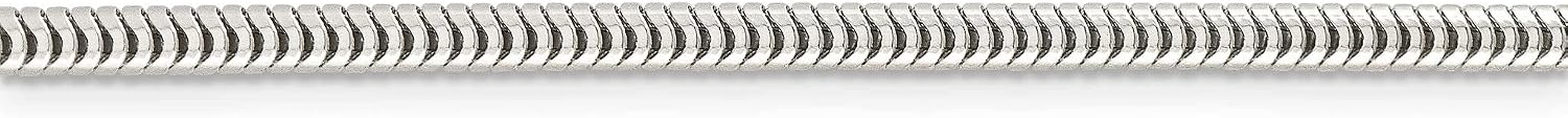 925 Sterling Silver Snake Chain Necklace - 2MM, 3MM, 4MM, 5MM Round Solid Silver Chains - Flexible, Men and Women's Jewelry - Made In Italy