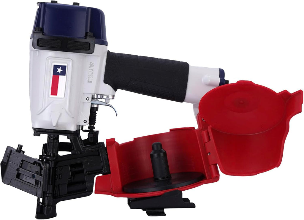 Texas Style CN45N Roofing Nailer, 15 Degree Roofing Nail Gun, 3/4-Inch to 1-3/4-Inch Coil Nails, 120-pcs Load Capacity Coil Nailer
