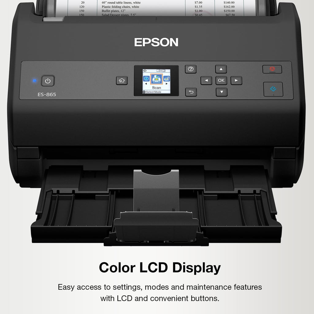 Epson Workforce ES-865 High Speed Color Duplex Document Scanner with Twain Driver