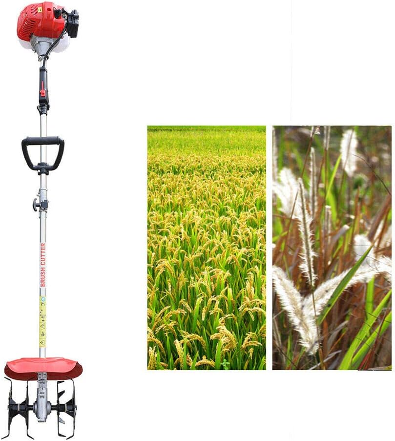 2-Stroke Gas Tiller, Cordless Tiller Cultivator Garden Cultivator, Gas Powered, Tines Tillers Mini Tiller for Scarifying Soil, Removing Weeds, Cut Wheat, Tines Tilling Tool for Lawn, Garden