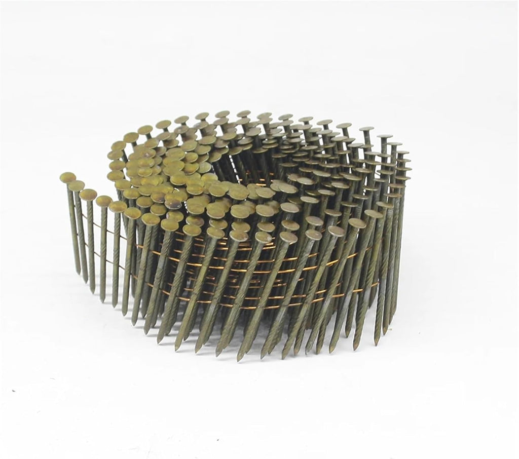 Roofing Nails 1roll*14000pcs Coil Siding Nails Nailer Collated Wire Full Round Ring Shank Framing Carpentry Nail