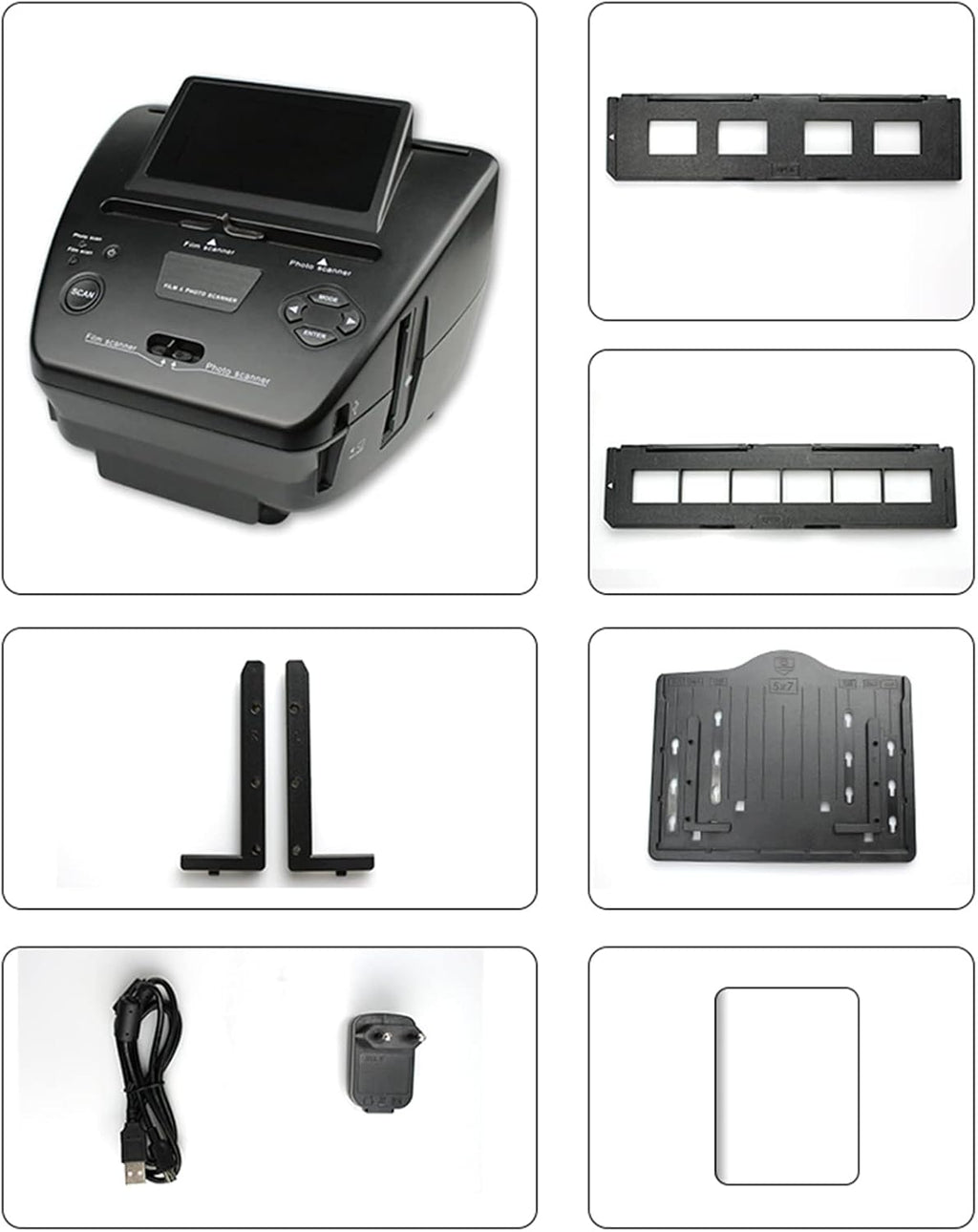 Digital Film & Photo Scanner, High Resolution 22MP Film Scanner, with 5' LCD Screen, Converts 35mm/135 Slides & Negatives Film, Photo, for Saving to Digital Files