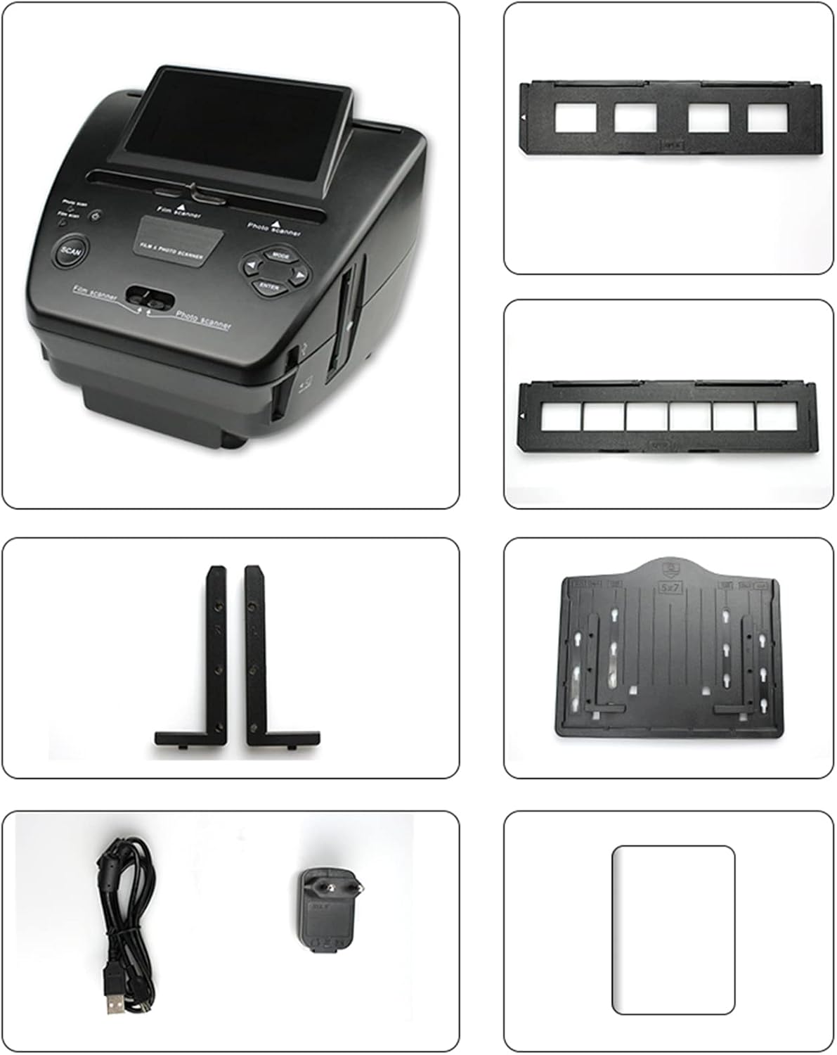 Digital Film & Photo Scanner, High Resolution 22MP Film Scanner, with 5' LCD Screen, Converts 35mm/135 Slides & Negatives Film, Photo, for Saving to Digital Files