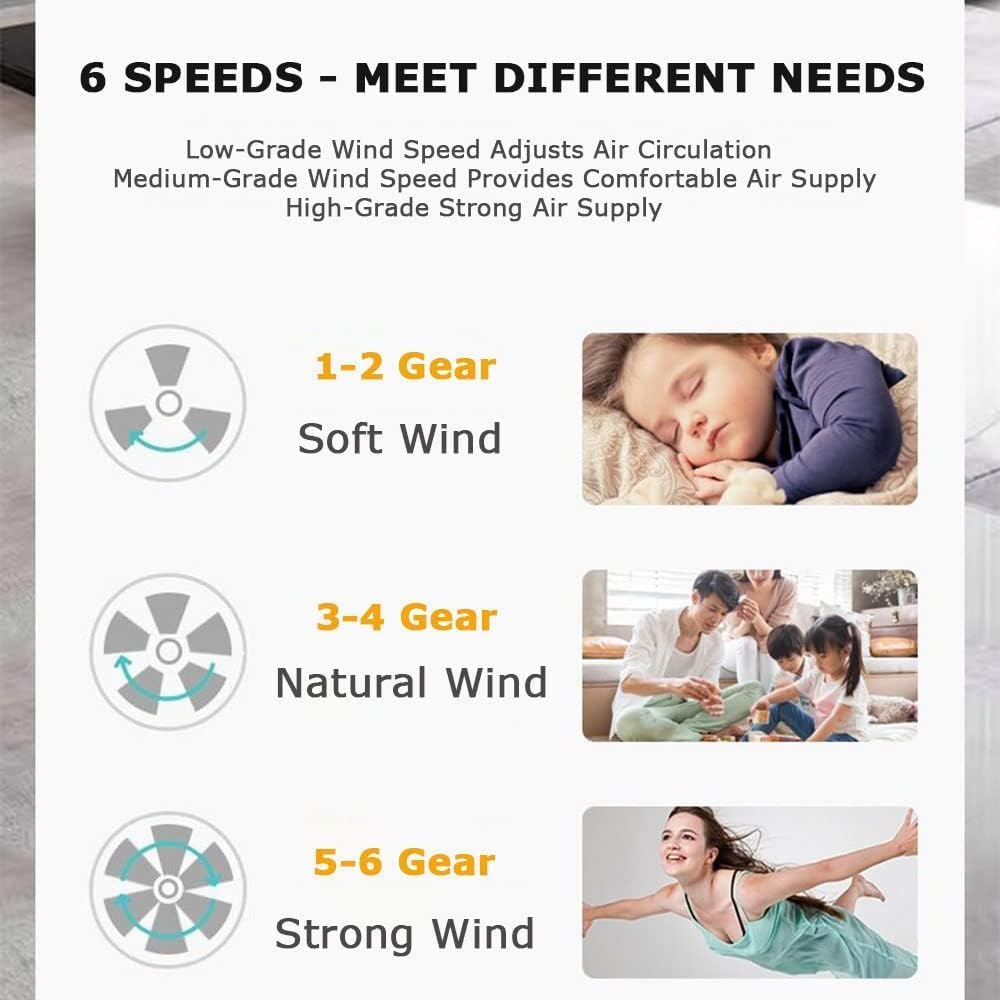 Modern Large Stainless Steel Ceiling-Mounted Fan Light Indoor Lighting Low Profile 42 Inch Ceiling Fan Lamp 6-Speed Dimmable Outdoor Ceiling Fans for Restaurant Living Room Patios