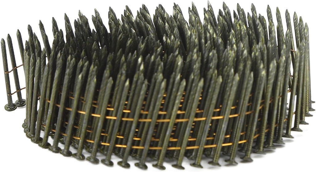 Omabeta 40 Rolls 16000 Counts 15 Degree Wire Coil Siding Nails Steel Thread Coil Nails for Cladding Pallet Construction Roofing Fencing