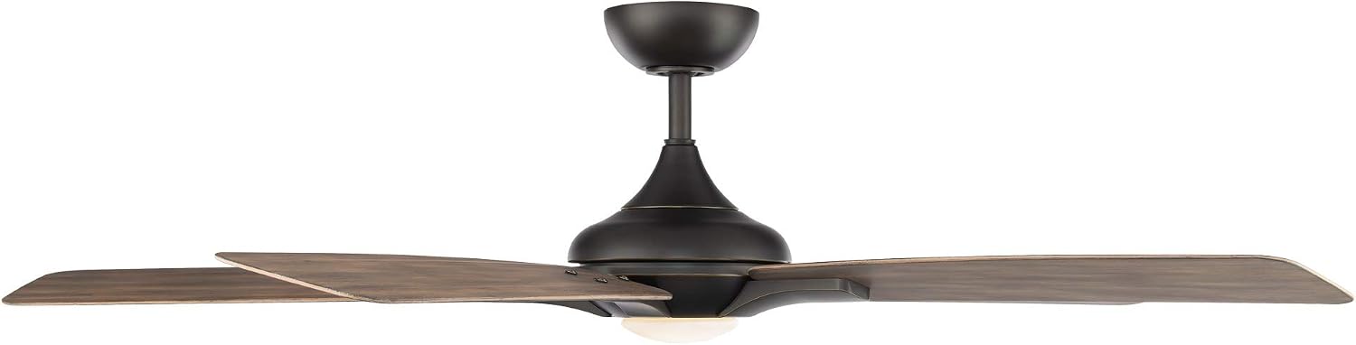 Modern Forms Mykonos Smart Indoor and Outdoor 5-Blade Ceiling Fan 60in Oil Rubbed Bronze Barn Wood with 2700K LED Light Kit and Remote Control worksworks with Alexa and iOS or Android App