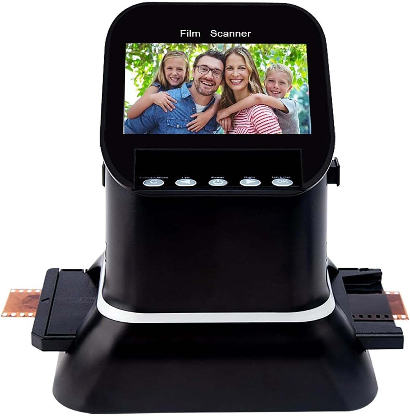 Slide and Negative Film Scanner, Digital Film Scanner Converts 35mm, 135,126,127 Negatives & Slides to JPEG, High Resolution 1080P with Preview, Playback, Editing
