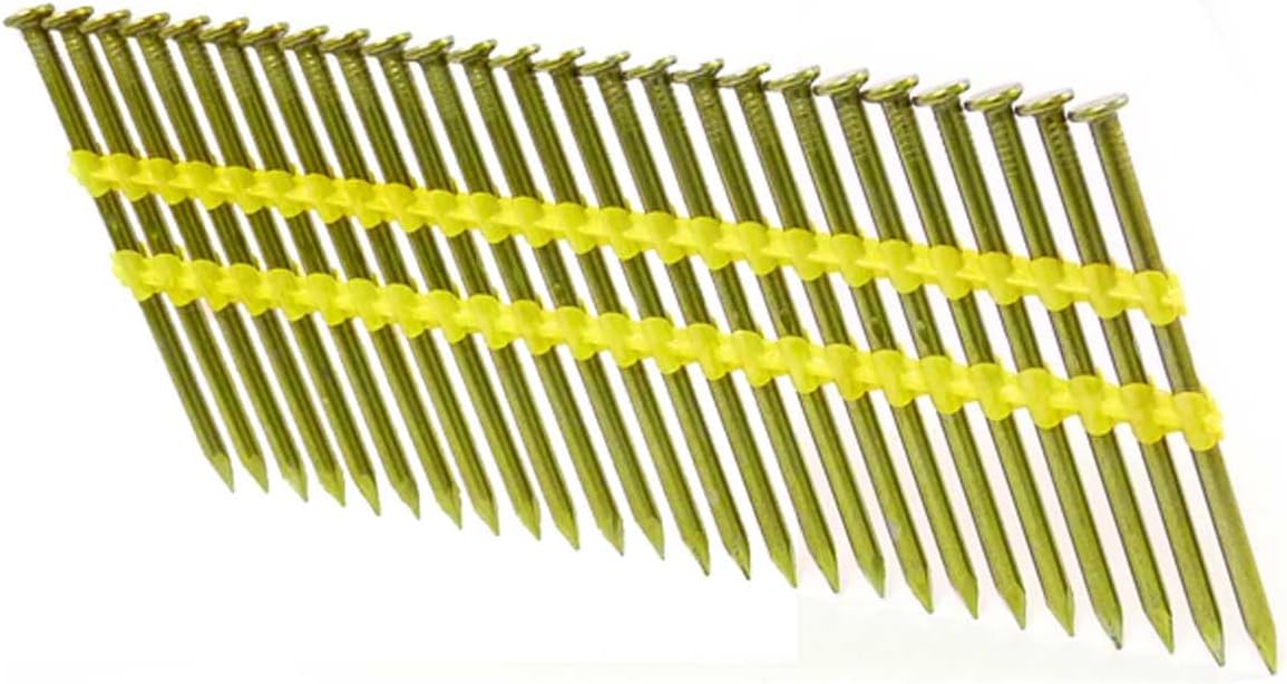 3' x .148 Smooth Brite Strip Nails 21-DEG Plastic 4,000ct