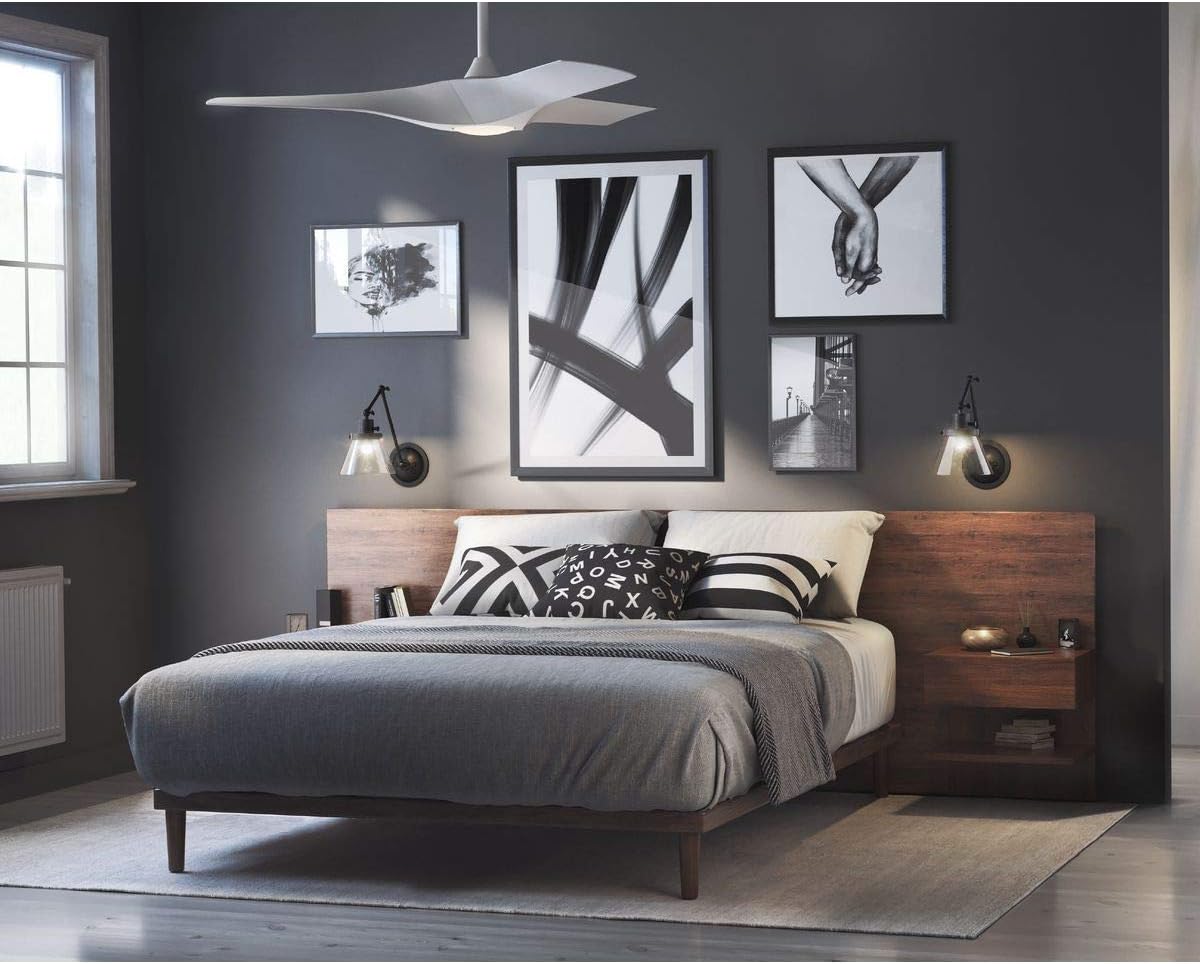 Ryne Collection 52-Inch 3-Blade Matte White LED DC Motor Transitional Indoor/Outdoor Ceiling Fan