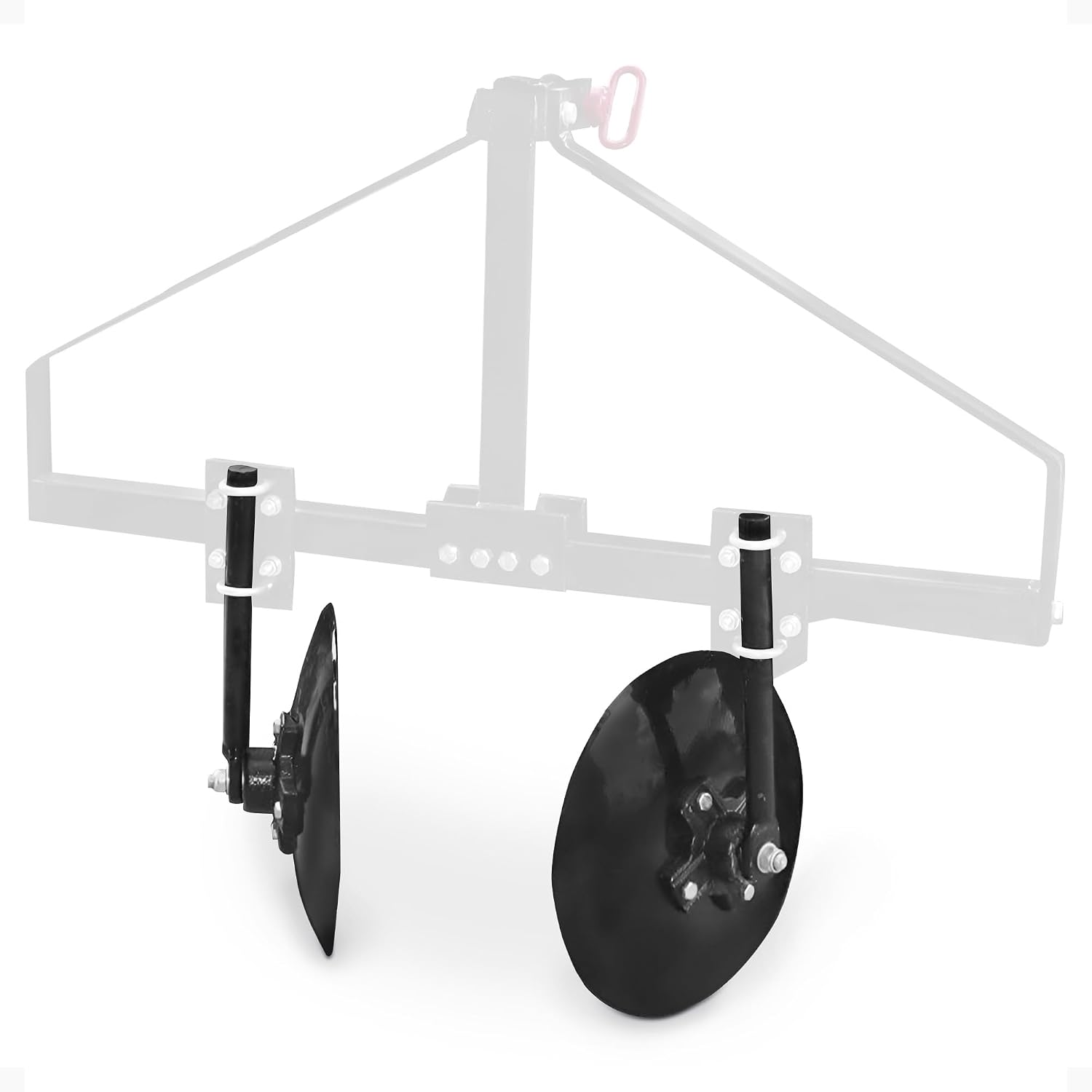 Field Tuff Disc Cultivator Garden Bedder and Hiller with 3-Point Hitch, 43-Inch Width - Heavy-Duty Steel Attachment for Category 1 Tractors, for Raised Rows, Landscaping and Soil Tilling
