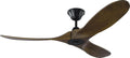 Monte Carlo 3MAVR52BK Maverick II Energy Star 52' Outdoor Ceiling Fan with Remote Control, 3 Balsa Wood Blades, Matte Black