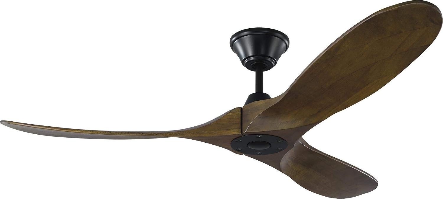 Monte Carlo 3MAVR52BK Maverick II Energy Star 52' Outdoor Ceiling Fan with Remote Control, 3 Balsa Wood Blades, Matte Black