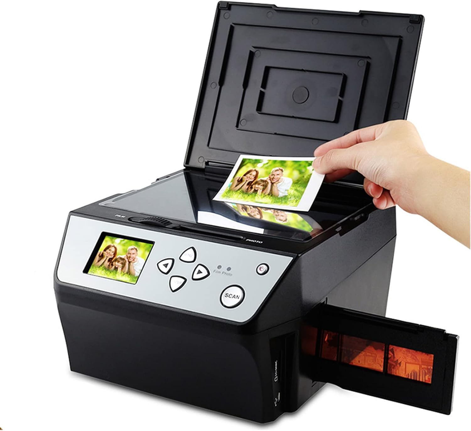 22MP Film & Slide Photo Scanner, High Resolution Film Scanner, Converts 35mm 135 110 126 /Slides/Negatives to Digital JPG Photos, USB Powered